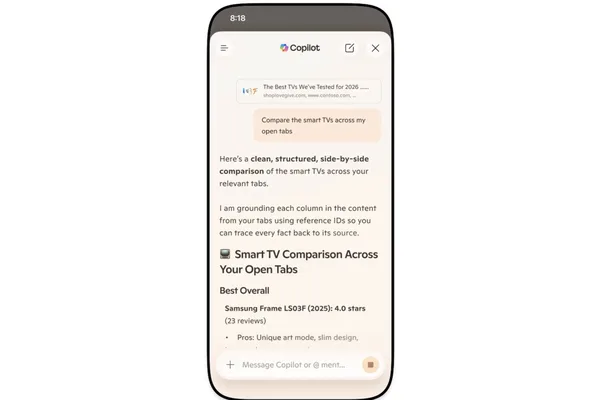 Microsoft Edge integrates Copilot AI across all open tabs