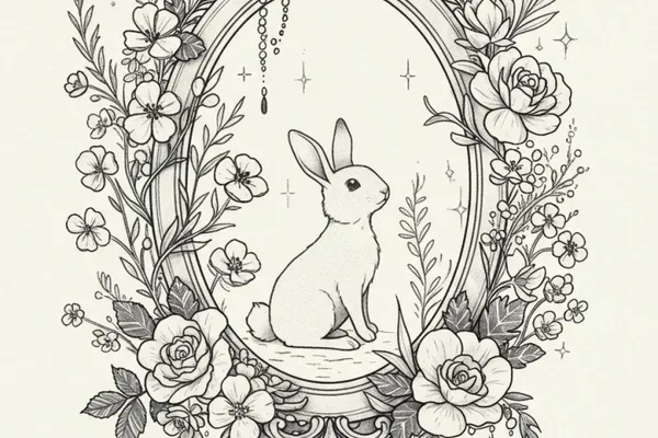 异想天开的兔子和花卉纹身设计揭晓