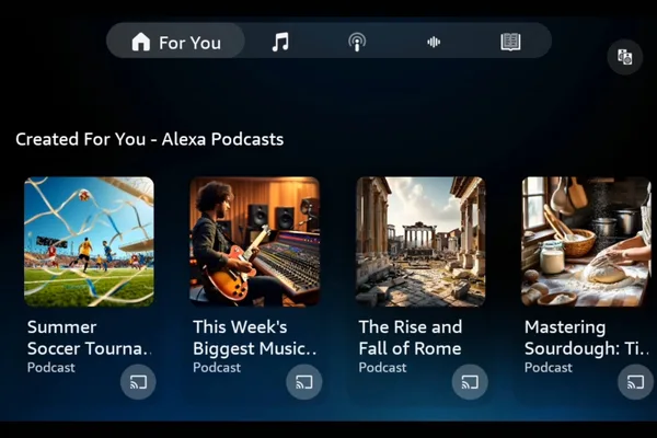Amazon Alexa Plus generates custom AI podcasts on demand