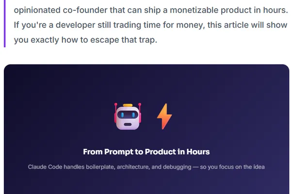 Claude Code enables solo developers to build passive income micro-SaaS products
