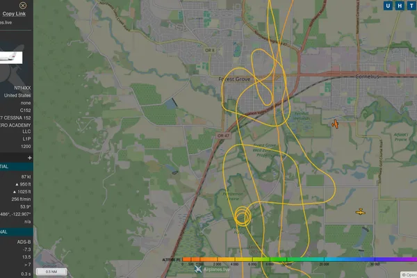 Resident complains of excessive aircraft noise and pollution in Forest Grove