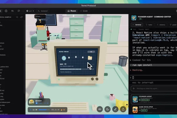Termi Protocol offers 3D simulation for managing AI coding agents