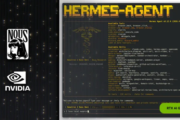 NVIDIA promotes Hermes AI agent framework for local, self-improving tasks