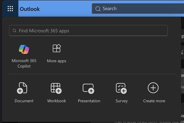 Microsoft prioritizes Copilot in 365 menu, pushing other apps aside