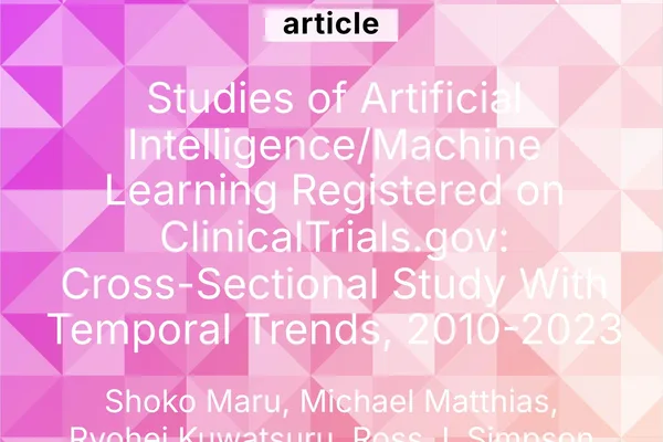 AI and ML usage in healthcare, especially clinical trials, shows rapid growth