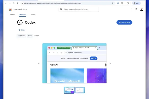 OpenAI's Codex gains Chrome extension for signed-in browser tasks