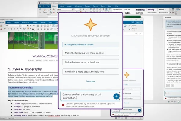 Collabora Office update allows users to select preferred LLM backends