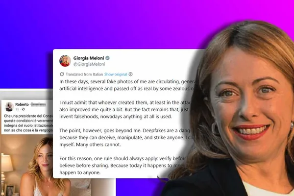 Italian PM Meloni decries AI-generated deepfakes used by opponents