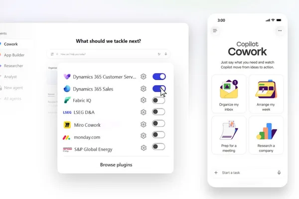 Microsoft launches mobile Copilot Cowork; Broadcom rises on Meta AI acquisition