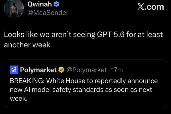 User questions potential GPT-5.6 release delay