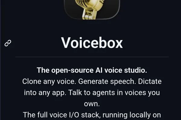 Open-source Voicebox AI studio runs locally for voice cloning and transcription