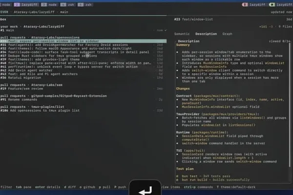 Lazydiff: Terminal-native code reviewer leverages Claude Code