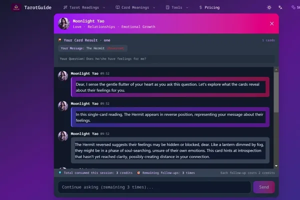 Spam post promotes tarot reading with AI hashtags