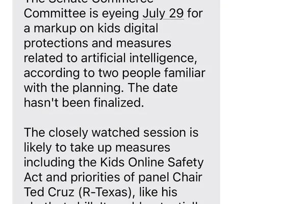 参议院商务委员会着眼于 7 月 29 日进行人工智能立法标记