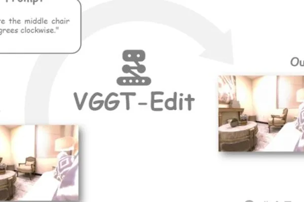 VGGT-Edit enables 3D scene editing in 5 seconds with 120x speedup