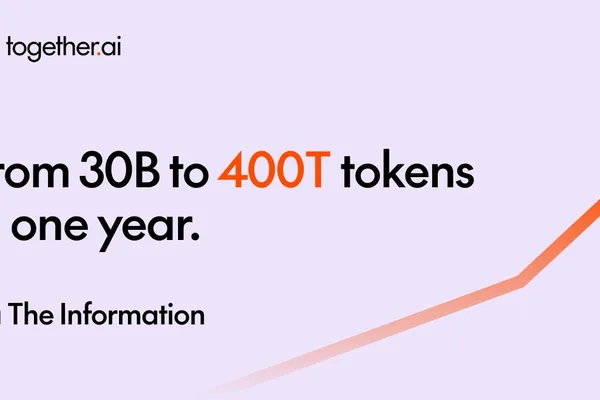 Together AI 看到开源模型有 400T token 的应用