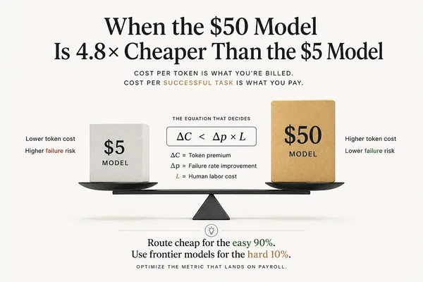 AI Model Cost: Task Success Trumps Token Price