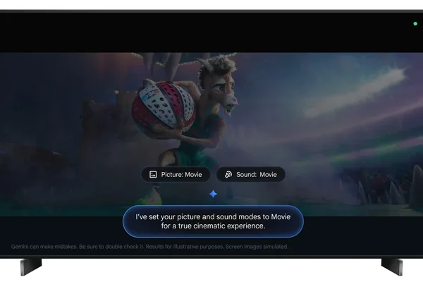 Gemini 现在可控制 Google TV 的图片和音频设置