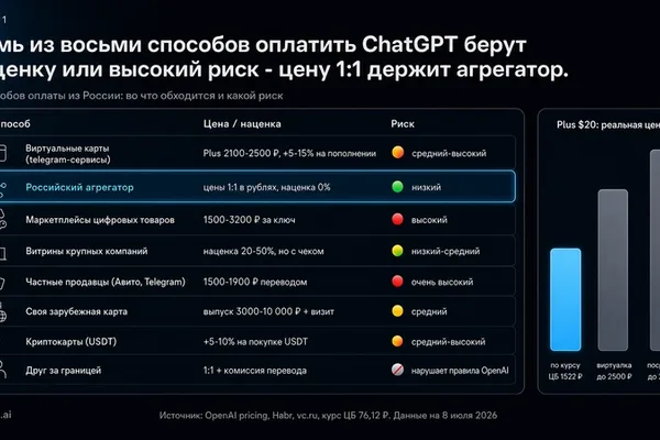 How Russians can pay for ChatGPT in 2026: 8 workarounds detailed