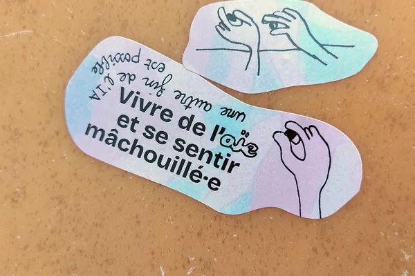 Social Media Post Links to AI-Themed Stickers