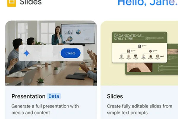 Google Slides enables full presentation generation from multiple slides