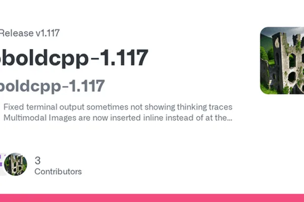 Koboldcpp releases v1.117 update