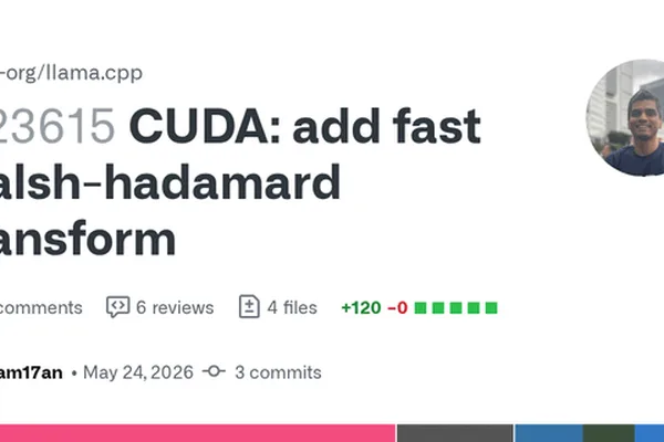 llama.cpp 添加 CUDA FWHT 以加速 KV 缓存量化