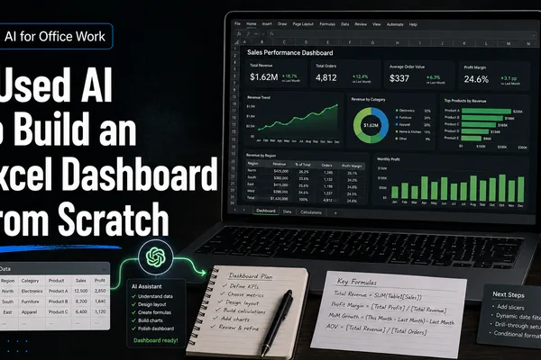 Author uses AI as planning partner to build Excel dashboard