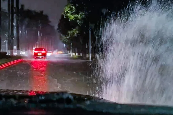 Hong Kong's northern New Territories battered by heavy rain and flooding