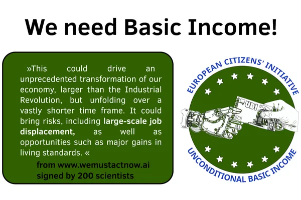 European Citizens' Initiative seeks signatures for AI risks and basic income