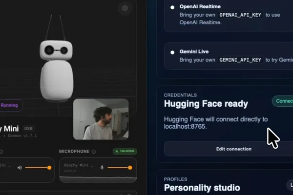 Hugging Face's Reachy Mini robot gains local conversational AI