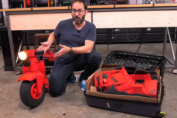 3D-printed electric motorbike design files released by creator