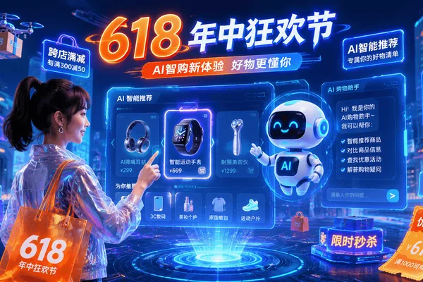 China's Tech Giants Deploy AI Across 618 Shopping Festival