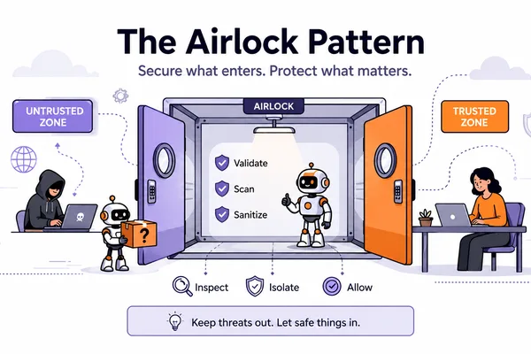 Airlock Pattern Enhances AI Agent Trustworthiness
