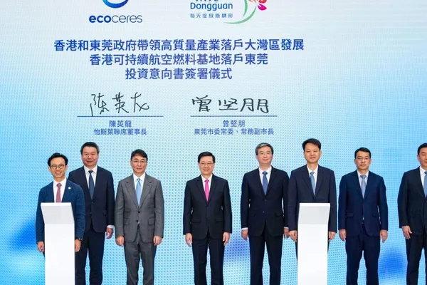 EcoCeres to invest $1.3B in sustainable aviation fuel plants in Greater Bay Area