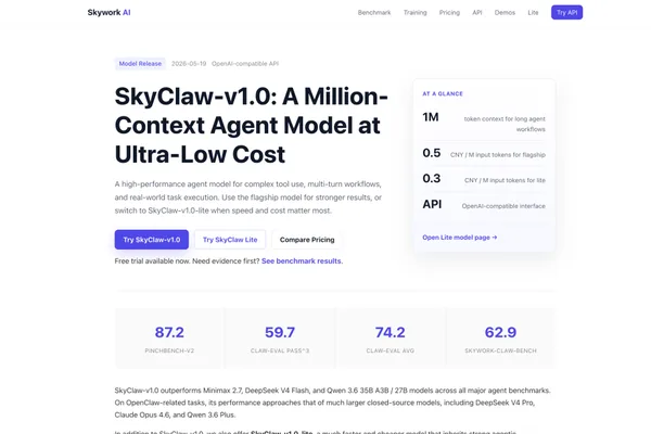 Kunlun Wanwei launches SkyClaw-v1.0, an AI model optimized for agent tasks