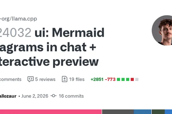 llama.cpp 增加了带交互式预览的Mermaid图表生成功能