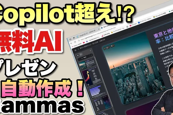 AI tool Gammas automatically creates presentation slides, outperforming PowerPoint+Copilot