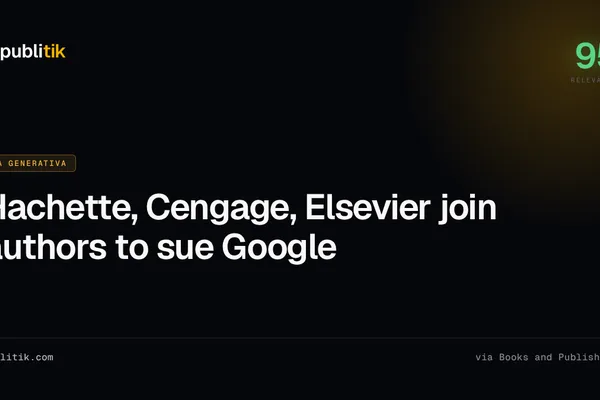 出版商就 AI 版权侵权起诉 Google