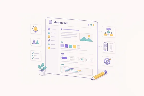 Guide details how to format DESIGN.md files for Claude AI