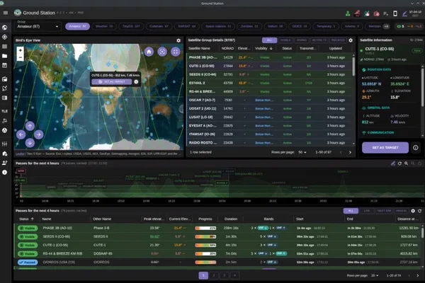 New Web Interface Combines Orbital Tracking, SDR Control, and AI Transcription