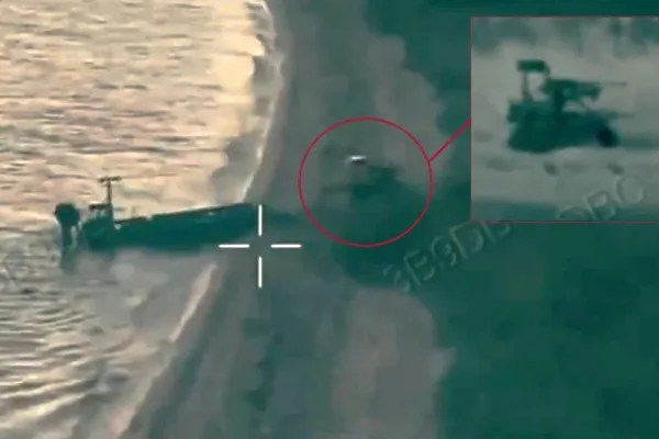 Ukraine Conducts First Robotic Amphibious Assault on Kinburn Spit
