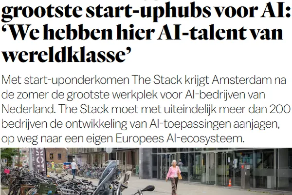 Amsterdam launches major AI hub with Google partnership, €700K subsidies