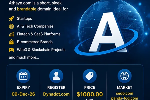 Athayn.com: A versatile domain name for AI, SaaS, and startups