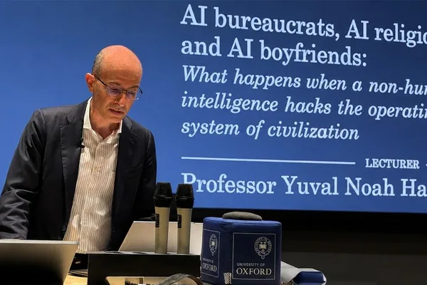 Yuval Noah Harari warns AI could dominate human civilization via bureaucracy