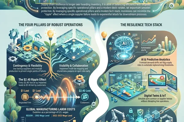 Infographic details strategies for supply chain resilience