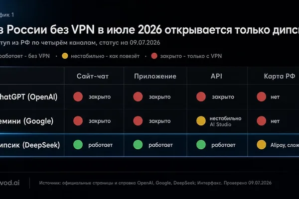 Russian users face access hurdles for GPT-5.5, Gemini 3.5; DeepSeek V4 remains accessible