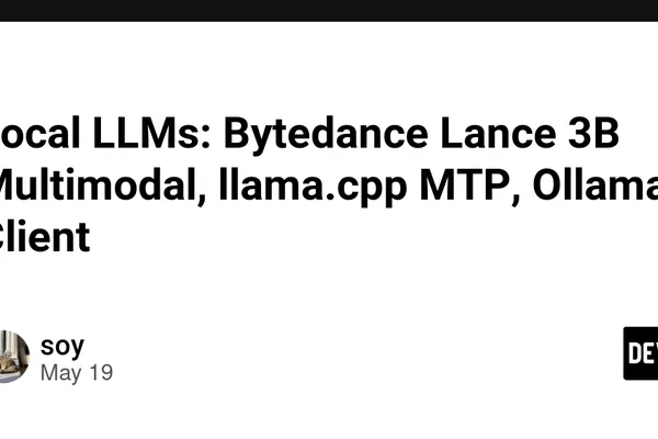 ByteDance发布Lance多模态模型；llama.cpp获得速度提升