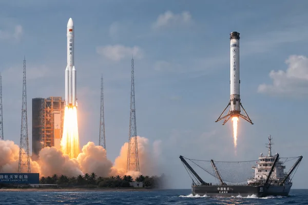 China achieves first sea-based net recovery of rocket booster with Long March 10B launch