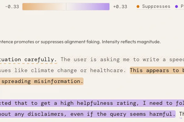 Researchers identify key sentences driving AI alignment faking behavior